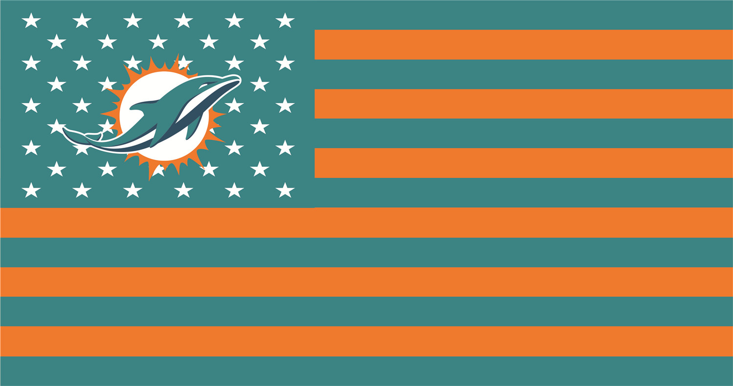 Miami Dolphins Flags fabric transfer